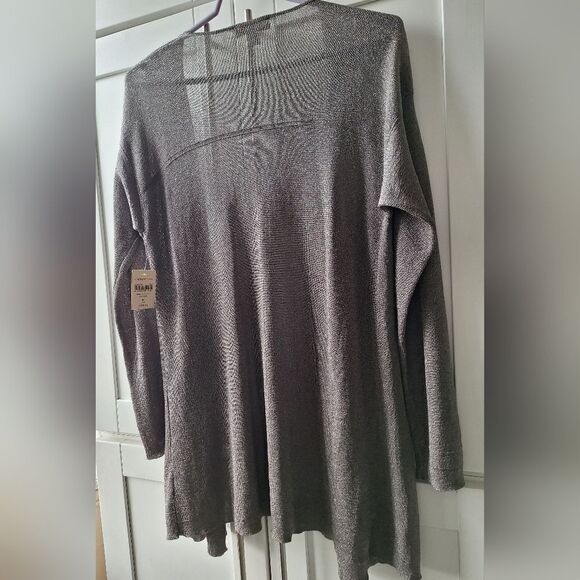 NWT Cold Water Creek M metallic open sweater - Picture 2 of 9